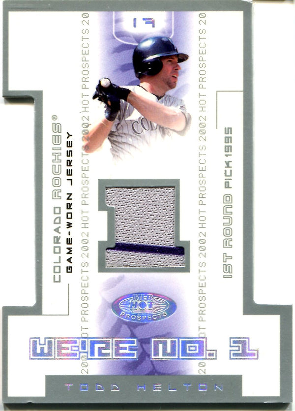 Todd Helton 2002 Fleer Game-Worn Jersey Card