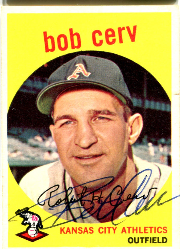 Bob Cerv 1959 Topps Autographed Card