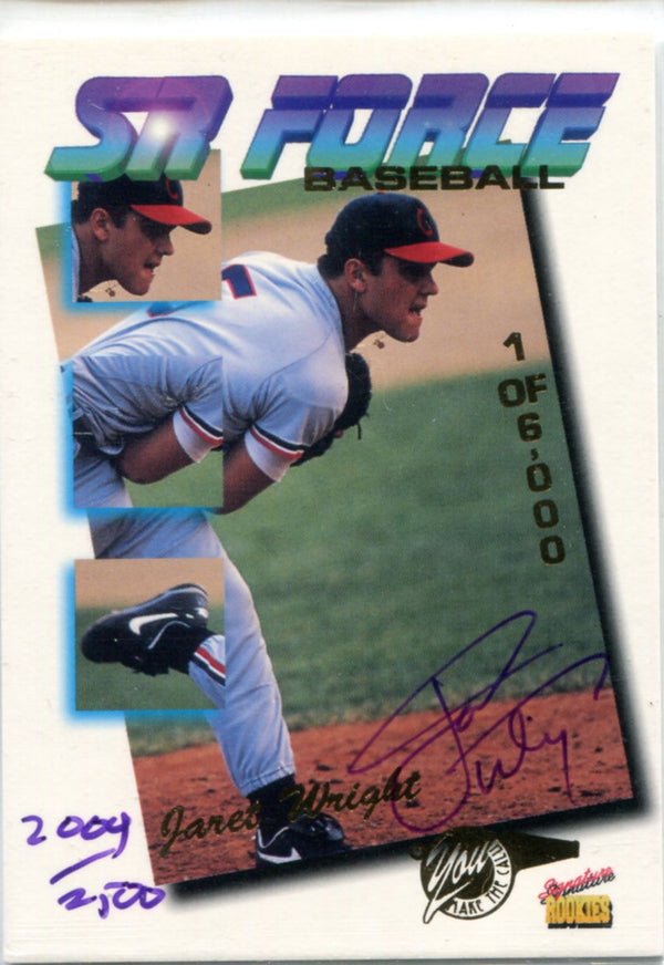 Jaret Wright 1995 Signature Rookies Sky Force Autographed Card #2004/2500