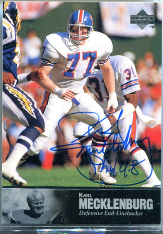 Karl Mecklenburg 1997 Upper Deck Autographed Card