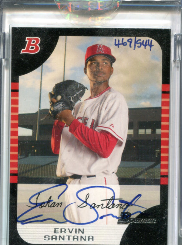 Ervin Santana 2005 Bowman Autographed Sealed Card #469/544