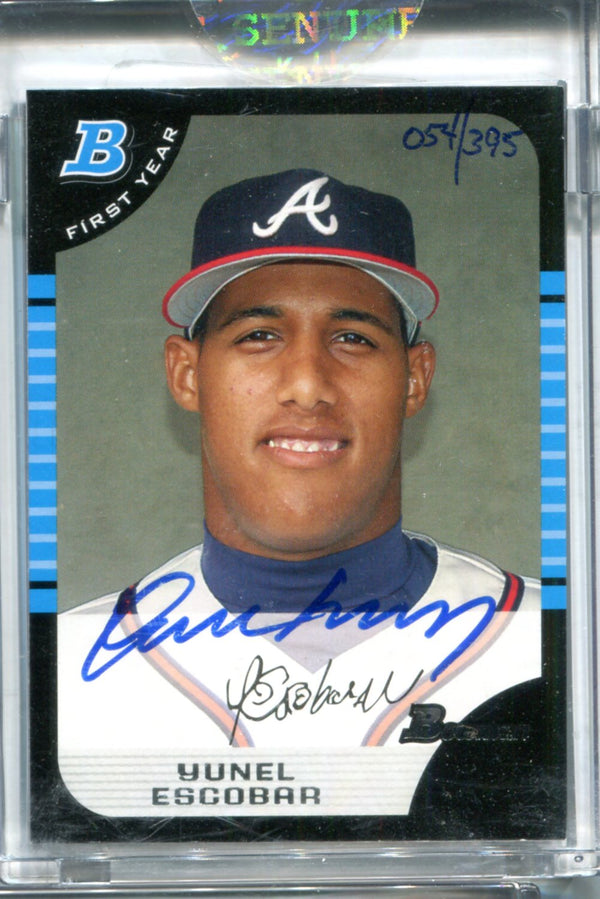 Yunel Escobar 2005 Bowman Autographed Sealed Card #54/395