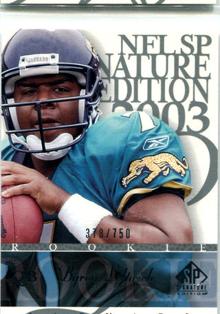 Byron Leftwich 2003 Upper Deck SP Signature Edition Rookie Card #378/750