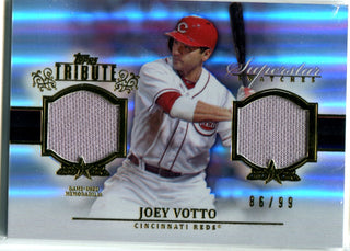 Joey Votto 2013 Topps Tribute Dual Relic Card #86/99