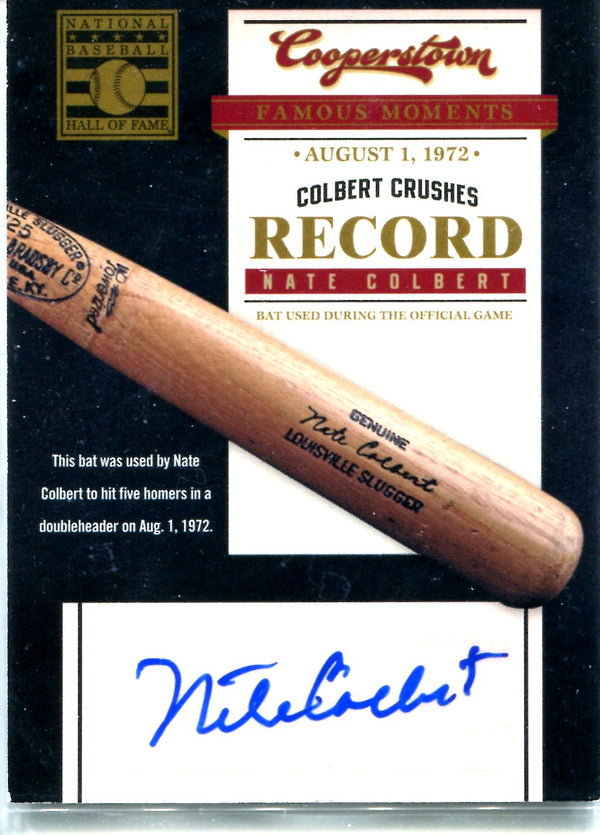 Nate Colbert 2012 Panini Autographed Card