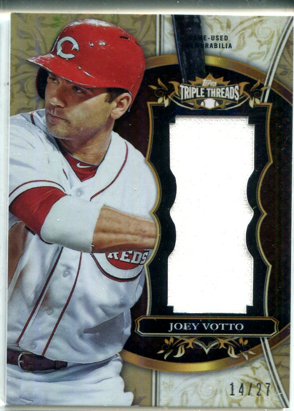Joey Votto 2013 Topps Triple Threads Game-Used Memorabilia Card #14/27