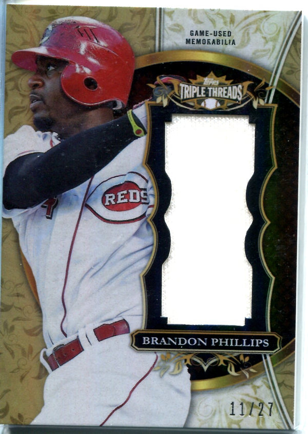Brandon Phillips  2013 Topps Triple Threads Game-Used Memorabilia Card #11/27