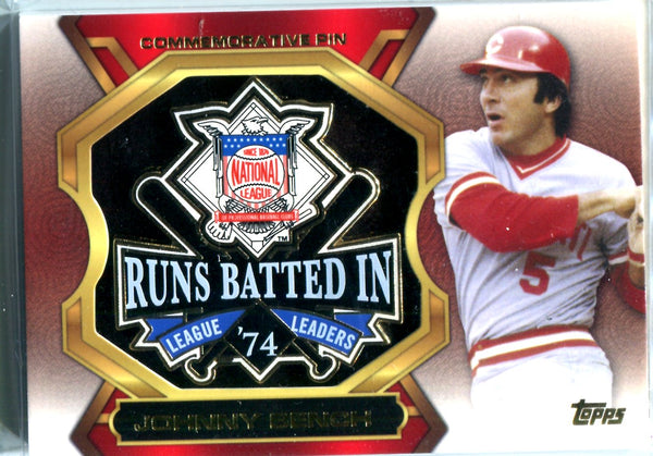 Johnny Bench 2013 Topps Commemorative Pin Card