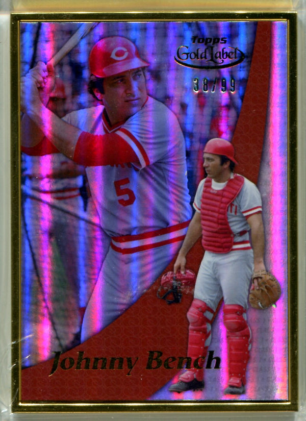 Johnny Bench 2014 Topps Gold Label Card #38/99