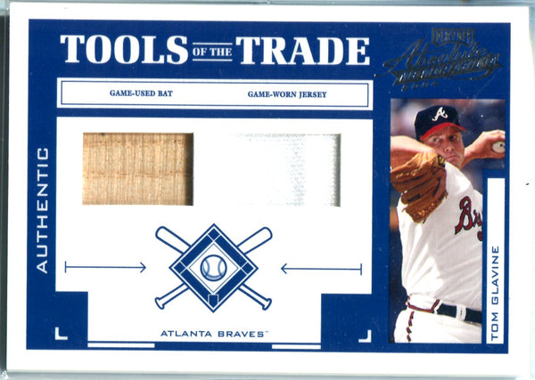 Tom Glavine 2004 Donruss Tools Of The Trade Dual Relic Card #7/250
