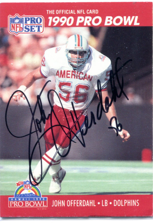 John Offerdahl 1990 Pro Set Autographed Card