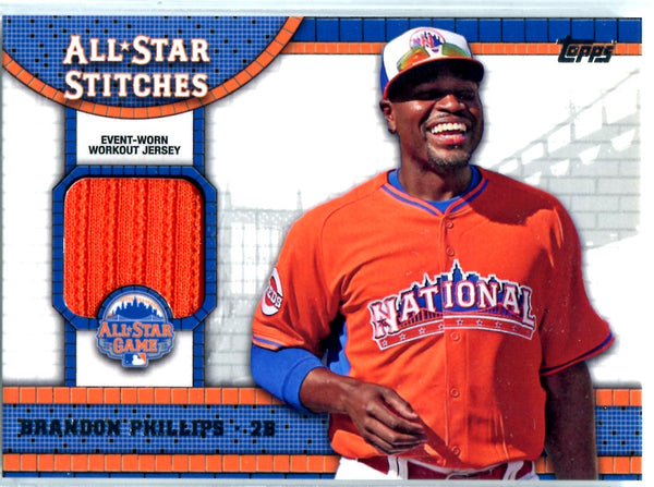 Brandon Phillips 2013 All Star Game Workout Jersey Card
