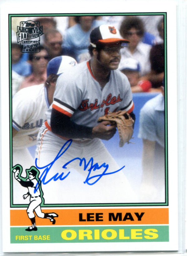 Lee May 2013 Topps Archives Autographed Card