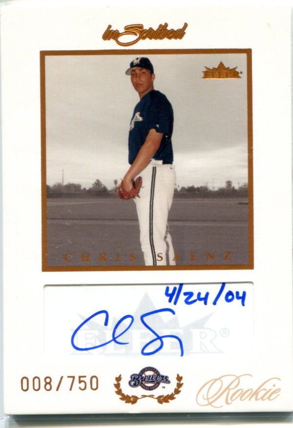 Chris Saenz 2004 Fleer Inscribed Autographed Card