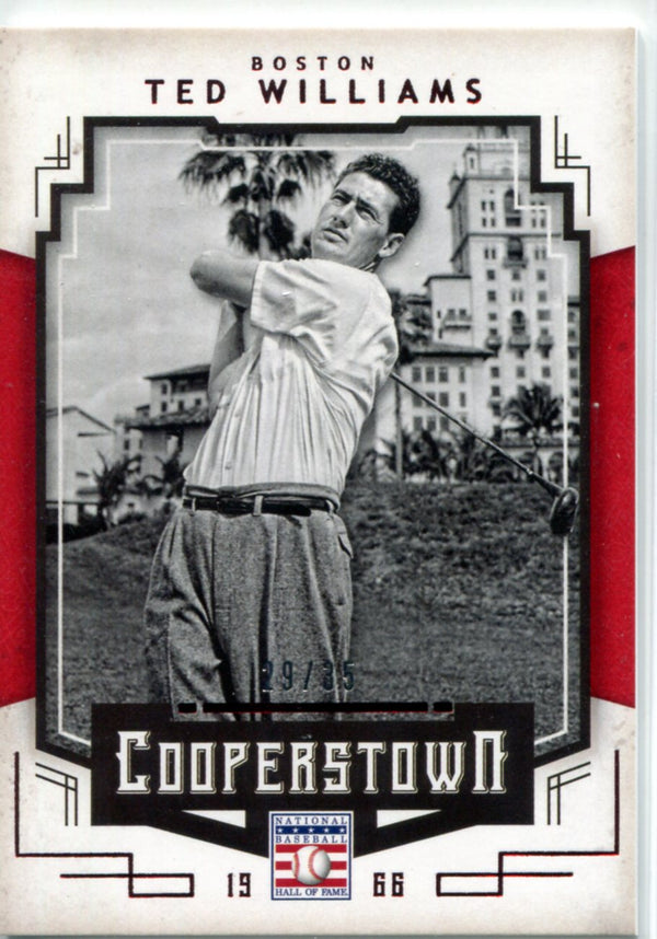 Ted Williams 2015 Panini Cooperstown Card #29/35