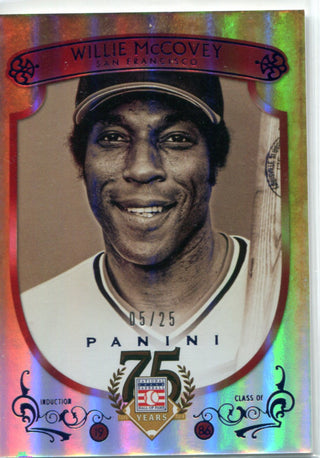 Willie McCovey 2014 Panini Unsigned Card #5/25