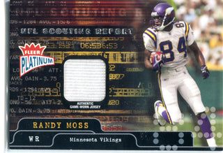Randy Moss 2004 Fleer Game-Worn Jersey card #198/250
