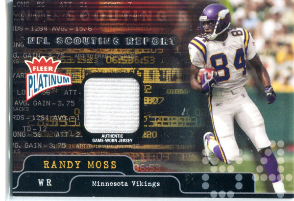 Randy Moss 2004 Fleer Game-Worn Jersey card #198/250
