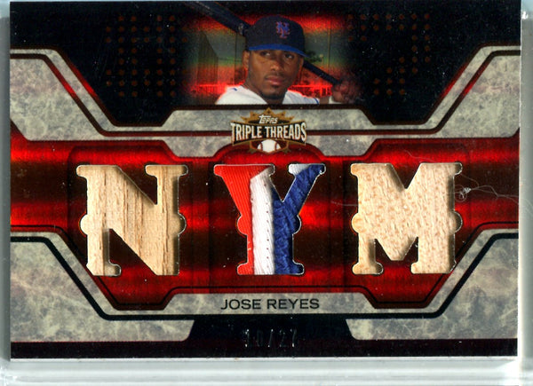 Jose Reyes 2008 Topps Triple Threads Game-Used Relic Card #10/27