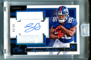 Saquon Barkley 2018 Panini One Sealed Autographed Relic Rookie Card #89/99