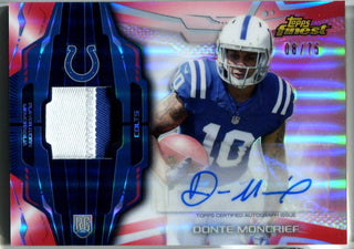 Donte Moncrief 2014 Topps Finest Patch/Autographed Rookie Card #8/75