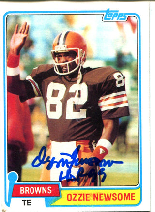 Ozzie Newsome 1981 Topps Autographed Card