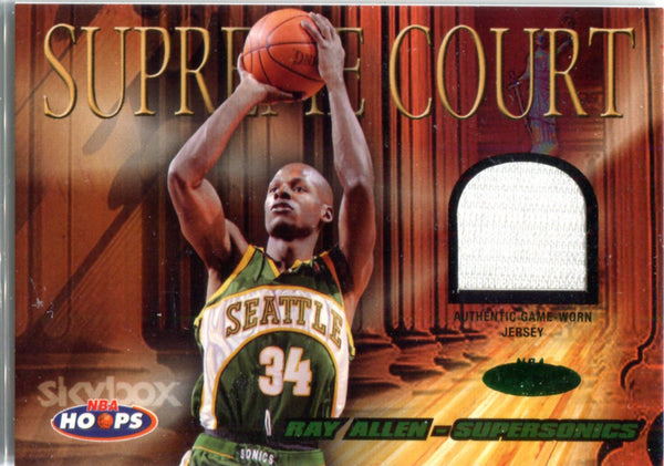 Ray Allen 2004-05 Fleer Supreme Court Game-Worn Jersey Card
