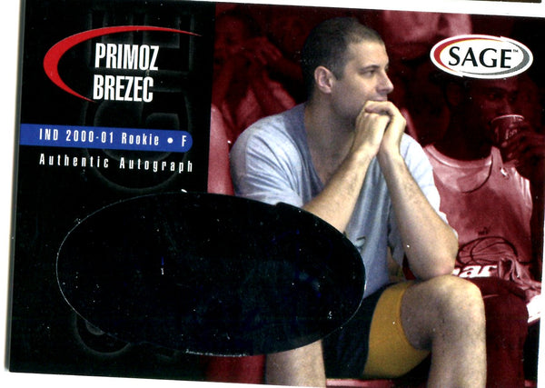 Primoz Brezec 2000 Sage Autographed Card