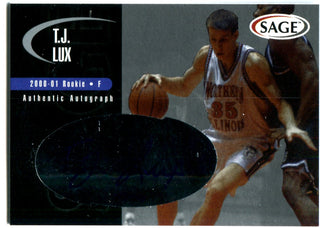 T.J. Lux  2000 Sage Autographed Card