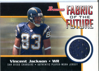 Vincent Jackson 2005 Bowman Fabric Of The Future Player-Worn Jersey Card