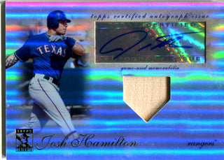 Josh Hamilton 2009 Topps Tribute Game-Used Memorabilia/Autographed Card #45/99