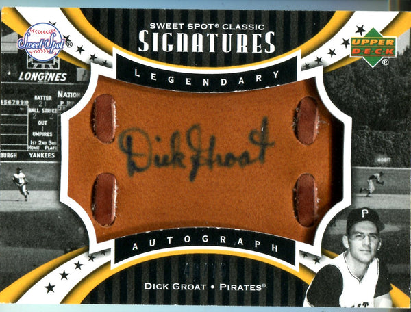 Dick Groat 2007 Upper Deck Sweet Spot Signatures Autographed Card #49/75