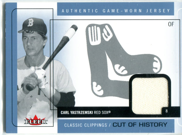 Carl Yastrzemski 2005 Fleer Game-Worn Jersey Card