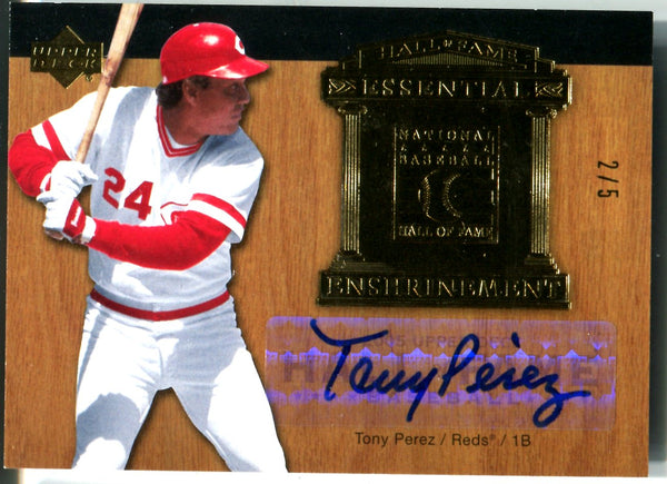 Tony Perez 2005 Upper Deck Enshrinement Autographed Card #2/5