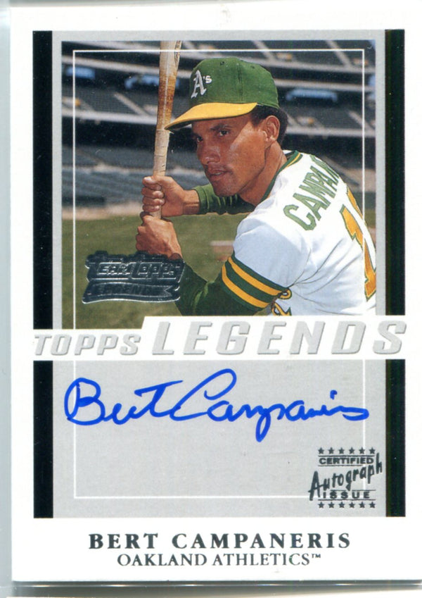 Bert Campaneris 2003 Topps Legends Autographed Card