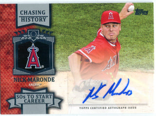 Nick Maronde 2013 Topps Chasing History Autographed Card