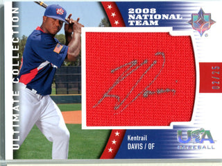 Kentrail Davis 2008 Ultimate Collection Autographed Patch Card #2/25