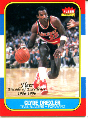 Clyde Drexler 1996 Fleer Card