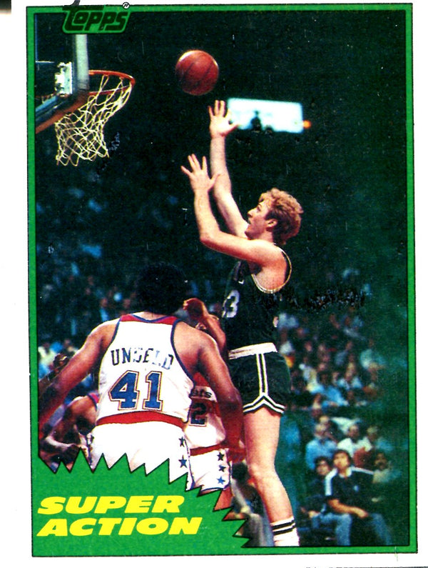 Larry Bird 1981 Topps Super Action Card