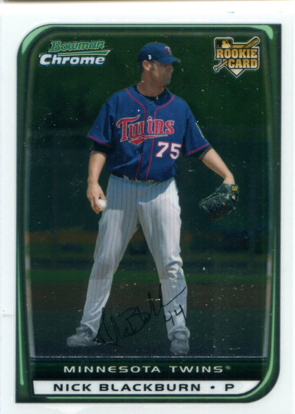 Nick Blackburn 2008 Bowman Chrome Unsigned Rookie Card