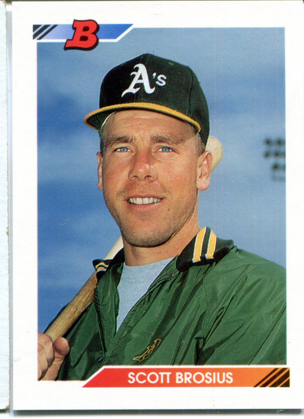 Scott Brosius 1992 Bowman Unsigned Rookie Card