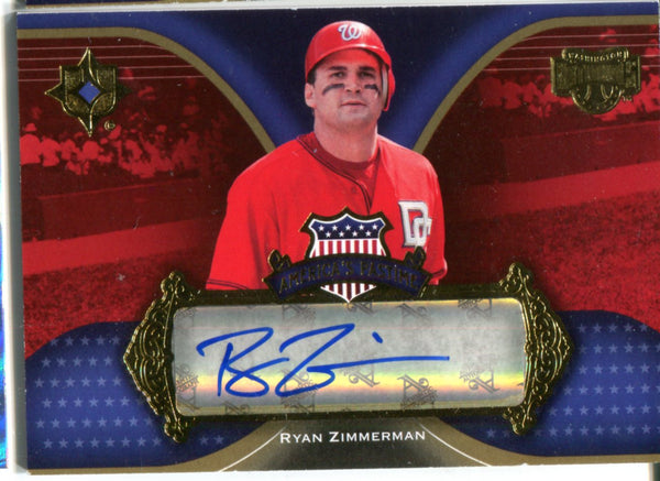 Ryan Zimmerman 2007 Upper Deck America's Pastime Autographed Card