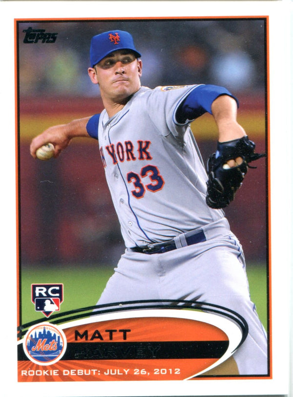 Matt Harvey 2012 Topps Unsigned Base Rookie Card
