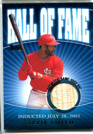 Ozzie Smith 2002 Topps Game-Used Bat Card