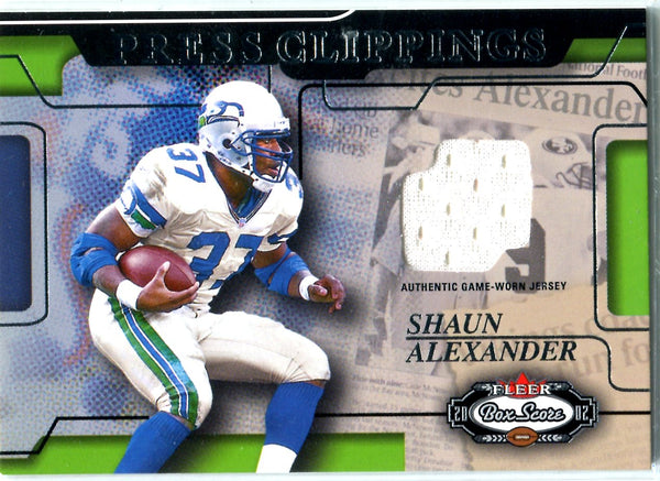 Shaun Alexander 2002 Fleer Game-Worn Jersey Card