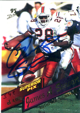 James A. Stewart 1995 Players Super Pix Autographed Card