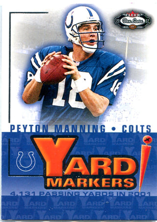 Peyton Manning 2002 Fleer Box Score Card