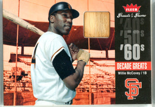 Willie McCovey 2006 Fleer Greats of the Game Bat Card
