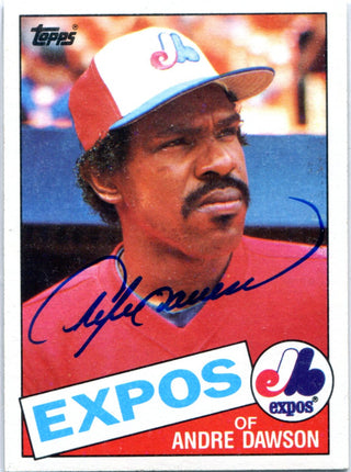 Andre Dawson 1985 Topps Autographed Card