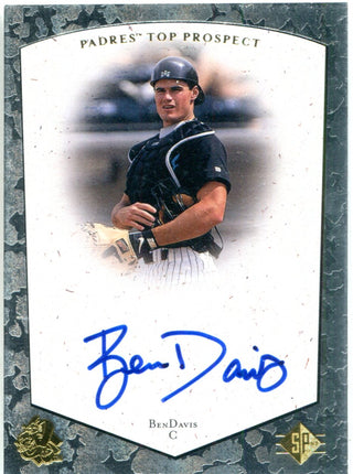 Ben Davis 1997 Upper Deck Top Prospect Autographed Card